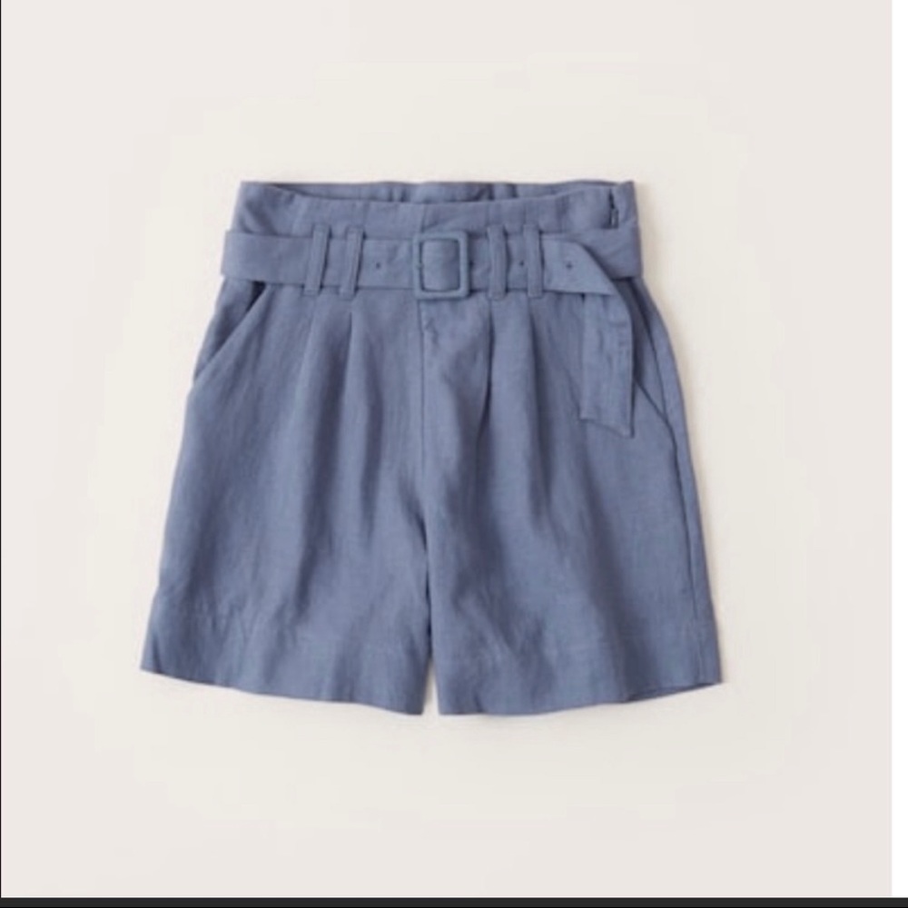 A&F Blue Linen Short